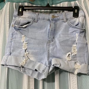 Ripped Jean Shorts
